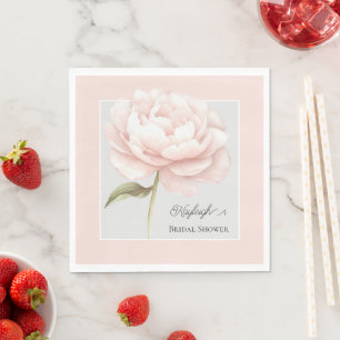 Mooie Witte Roze Roos Bloem Bruiloft Feest Servet