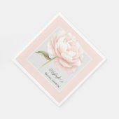 Mooie Witte Roze Roos Bloem Bruiloft Feest Servet (Hoek)