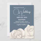 Mooie witte roze roze roodbruin en witbruin huweli kaart (Voorkant)