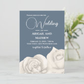 Mooie witte roze roze roodbruin en witbruin huweli kaart (Staand voorkant)