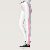 Mooie witte roze streep Leggings (Links)