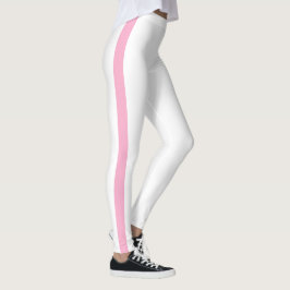 Mooie witte roze streep Leggings