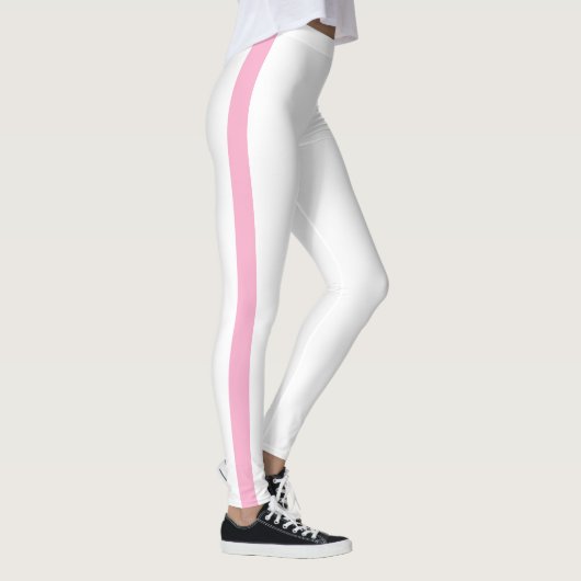 Mooie witte roze streep Leggings (Rechts)
