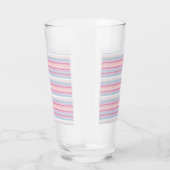 Mooie witte roze strepen glas (Rechts)
