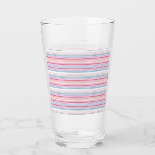 Mooie witte roze strepen glas (Voorkant)