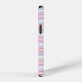 Mooie witte roze strepen iPhone hoesje (Rechterkant)