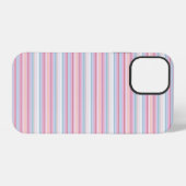 Mooie witte roze strepen iPhone hoesje (Achterkant horizontaal)