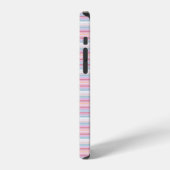 Mooie witte roze strepen iPhone hoesje (Linkerkant)