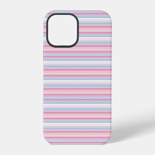 Mooie witte roze strepen iPhone hoesje (Achterkant)