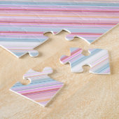 Mooie witte roze strepen legpuzzel (Zijkant)