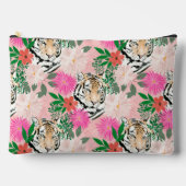 Mooie Witte Roze Tijger Bloemenschildering Etui (Voorkant)