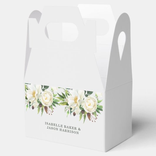 Mooie witte rozen bedankdoosjes (Geopend)