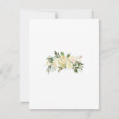 Mooie witte rozen bloemig save the date (Achterkant)