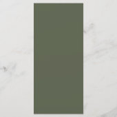 Mooie Witte Rozen Bloemige Bruiloft Menu (Achterkant)