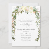 Mooie witte rozen die het huwelijk van Floral hebb Kaart (Voorkant)