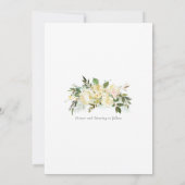 Mooie witte rozen die het huwelijk van Floral hebb Kaart (Achterkant)