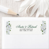 Mooie witte rozen etiket (Insitu)