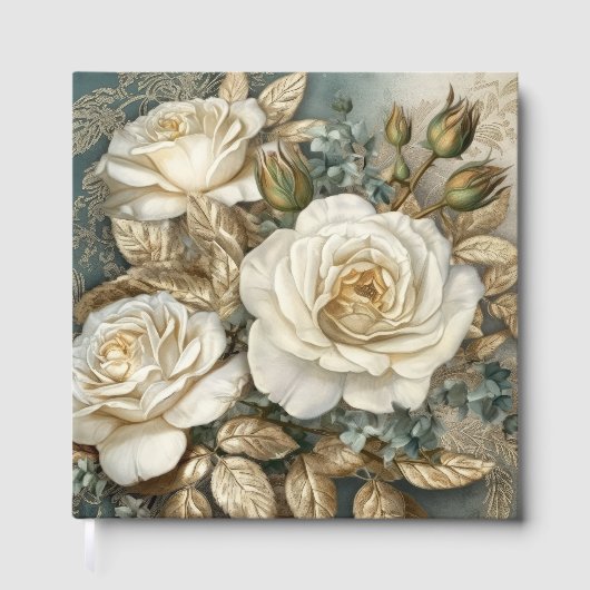 Mooie Witte Rozen Gastenboek (Voorkant)