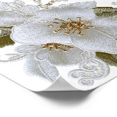 Mooie Witte Rozen Kant en Parels Poster (Hoek)