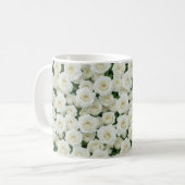 Mooie Witte Rozen Koffiemok (Voorkant links)