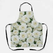 Mooie witte rozen schort (Voorkant)