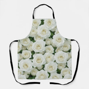 Mooie witte rozen schort