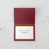 Mooie witte rozenbloem  Happy Birthday Kaart (Binnen)