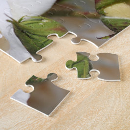 mooie witte rozenbloem, liefde en romance legpuzzel