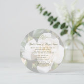 Mooie witte rozenbloem-verlofpartij kaart (Staand voorkant)