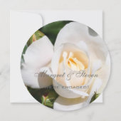 Mooie witte rozenbloem-verlofpartij kaart (Achterkant)
