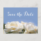 mooie witte rozenbloemen met uitzondering van de d aankondigingskaart (Voorkant)