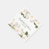 Mooie witte rozenlegant Romantisch huwelijk Servet (Hoek)