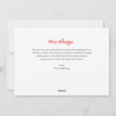 mooie witte script foto kerstkaart (Achterkant)