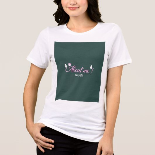Mooie witte shirt met groen (Voorkant)