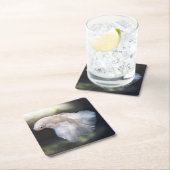 Mooie witte Siamese Betta die vis vecht Kartonnen Onderzetters (Insitu)