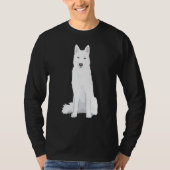 Mooie witte Siberian Husky White Snow D T-shirt (Voorkant)