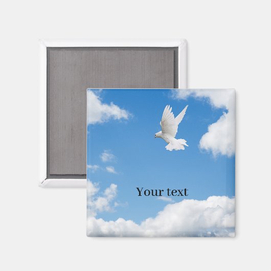 Mooie witte SJABLOON Magneet (Voorkant / Achterkant)