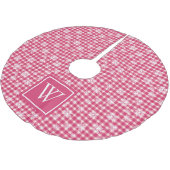 Mooie Witte Sneeuwvlokken Roze Buffalo Schotlandse Kerstboom Rok (Gekanteld)