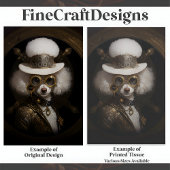 Mooie Witte Steampunk Poodle Schildering D2R Decou Tissuepapier