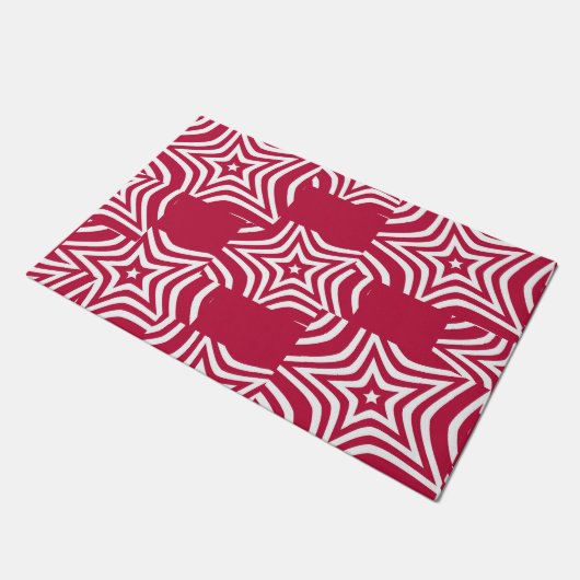 Mooie witte ster deurmat (Schuin)