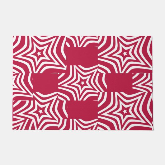 Mooie witte ster deurmat (Voorkant)