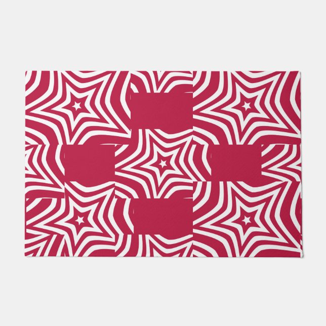 Mooie witte ster deurmat (Voorkant)