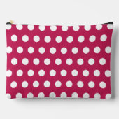 Mooie Witte Stip Rode Roos Rits Accessoire Etui (Voorkant)