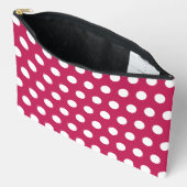 Mooie Witte Stip Rode Roos Rits Accessoire Etui (Open)