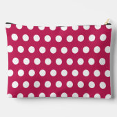 Mooie Witte Stip Rode Roos Rits Accessoire Etui (Achterkant)