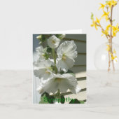 Mooie witte stokjes, sympathie kaart (Gele Bloem)