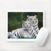 Mooie witte tigers muismat (Met muis)