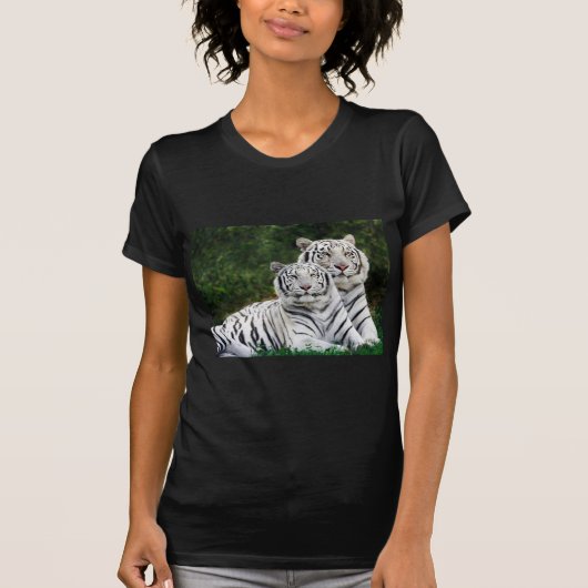 Mooie witte tigers t-shirt (Voorkant)
