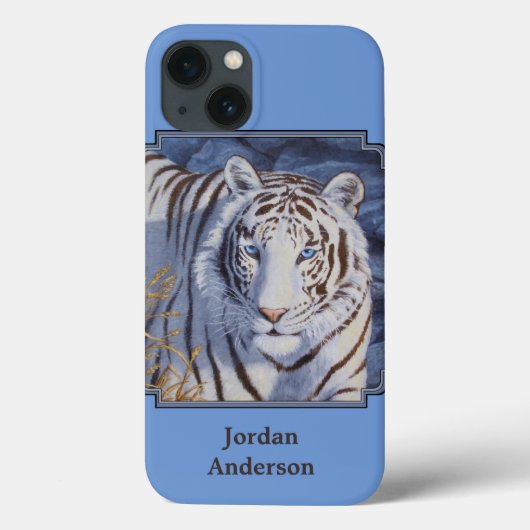 Mooie witte tijger met kristalblauwe ogen Case-Mate iPhone case (Achterkant)