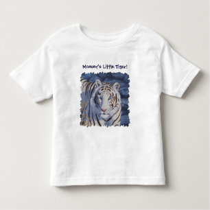 Mooie witte tijger met kristalblauwe ogen kinder shirts